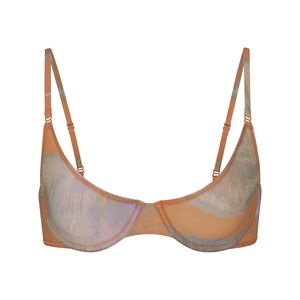 SKIMS JELLY SHEER UNDERWIRE SCOOP BRA | TIE DYE